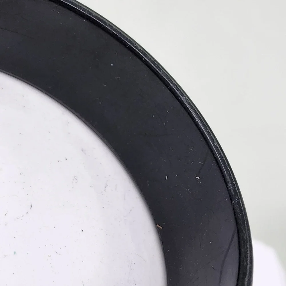 Black Plastic Bangle Bracelet Clear Oval Rhinestones Chunky Statement Y2K Retro